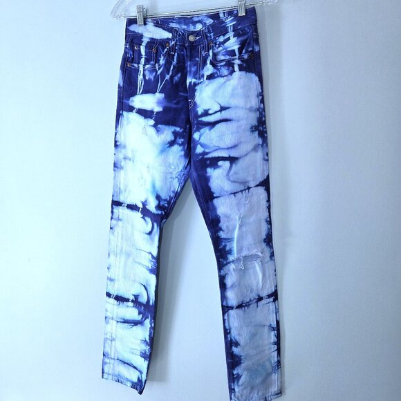 Levi's 501 Upcycled Indigo Dyed Jeans Size 24 - Picture 1 of 5
